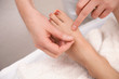 Acupuncture treatment on foot