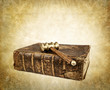 vintage gavel and book