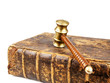 old law book and gavel