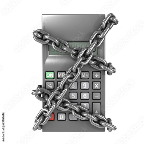 Illustration: Chained calculator from the front Chained calculator from the front