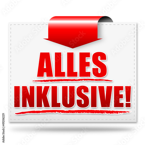 Illustration: Alles inklusive! Button, Icon Alles inklusive! Button, Icon