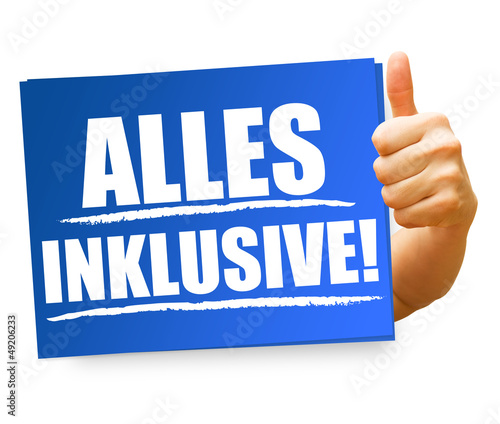 Illustration: Alles inklusive! Button, Icon Alles inklusive! Button, Icon