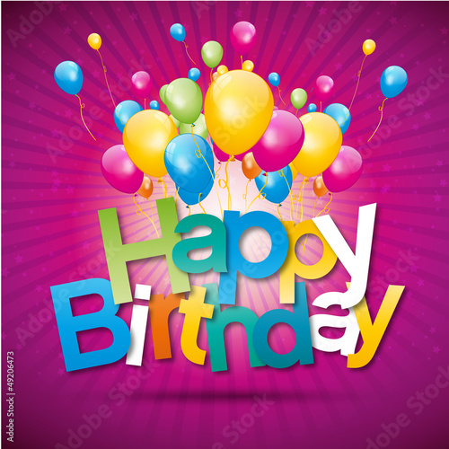 Vector: Happy birthday card Happy birthday card