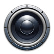 Audio speaker icon isolated on white background
