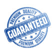 Premium quality guaranteed rubber stamp on white background