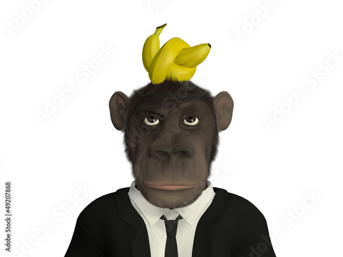 Illustration: Mr.Monkey - knotted banana Mr.Monkey - knotted banana