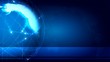 News style blue loopy footage with spinning Earth