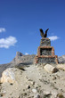 Eagle statue in mountains in Dagestan, Russia