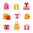 Set of colorful gift boxes