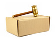 auction hammer on box