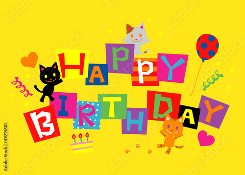 Vector: HAPPY BIRTHDAY (黄色) HAPPY BIRTHDAY (黄色)