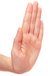 Stop hand gesture
