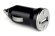Black USB electronics device car charger