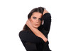 Seductive girl isolated over white background