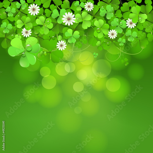 Vector: Saint Patrick's Day background with clover Saint Patrick's Day background with clover