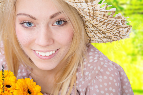 Photo: beautiful girl enjoying the sun beautiful girl enjoying the sun