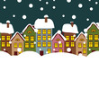 Vector winter city