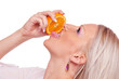 Blonde with orange