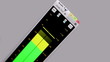 Digital equalizer in film editing soft.