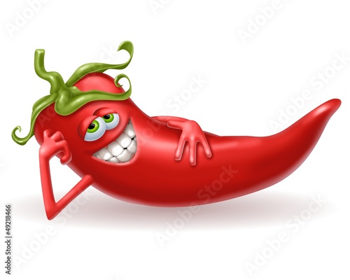 Illustration: peperoncino ammiccante peperoncino ammiccante