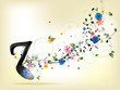 Abstract music backgroud with notes