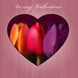 Valentines day card with heart