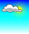 Sun behind the cloud