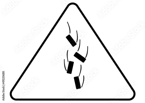 Vector: Attention - danger falling objects Attention - danger falling objects