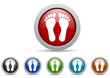 footprint vector icon set