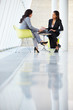 Two Businesswomen Meeting Around Table In Modern Office