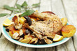 Baked potato and chicken
