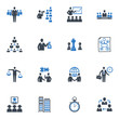 Management and Business Icons - Blue Series