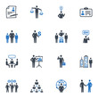 Management and Human Resource Icons - Blue Series