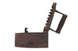 Old rusty iron isolated on white background