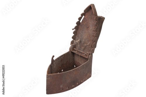 Photo: Old rusty iron isolated on white background Old rusty iron isolated on white background