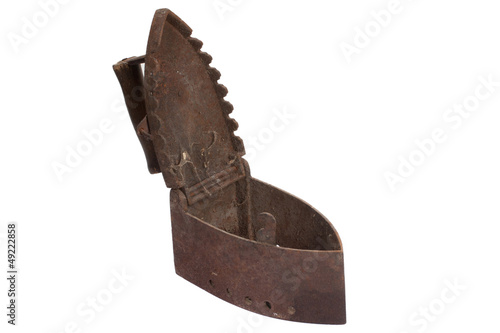 Photo: Old rusty iron isolated on white background Old rusty iron isolated on white background
