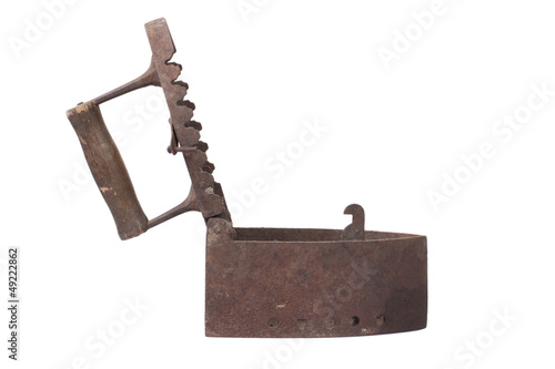 Photo: Old rusty iron isolated on white background Old rusty iron isolated on white background