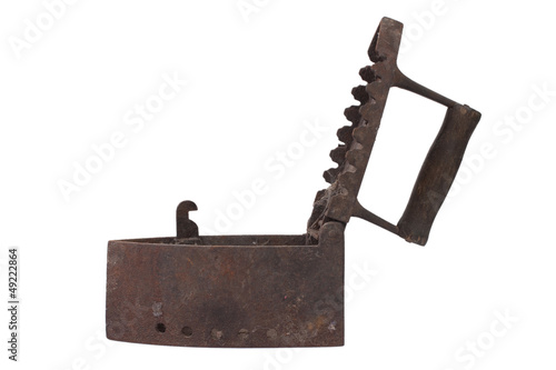 Photo: Old rusty iron isolated on white background Old rusty iron isolated on white background