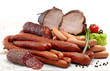 Smoked meat and sausages salami Smoked meat and sausages salami