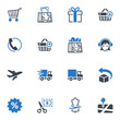 Shopping and E-commerce Icons Set 1 - Blue Series