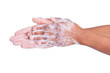 African American woman washing hands