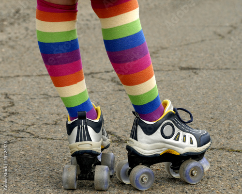 Photo: Colorful Socks and Roller Skates Colorful Socks and Roller Skates