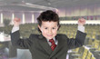 Businessman in a big conference