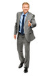 Businessman shaking hands isolated on white