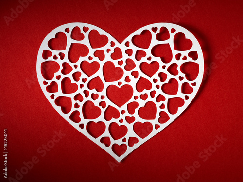 Photo: Valentine day card paper cutting design, papercraft. Valentine day card paper cutting design, papercraft.
