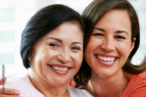 Photo: Portrait Of Adult Daughter With Mother At Home Portrait Of Adult Daughter With Mother At Home