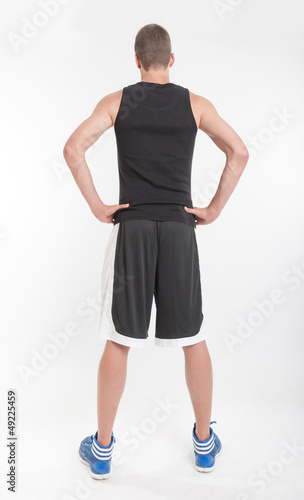 Photo: Basket player, back view Basket player, back view