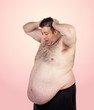 Foto: Surprised fat man Surprised fat man