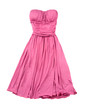 Pink evase strapless dress