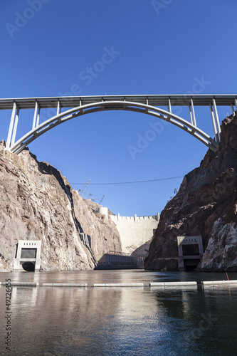 Photo: Historic Hoover Dam and It's Newly Opened Bypass Bridge Historic Hoover Dam and It's Newly Opened Bypass Bridge